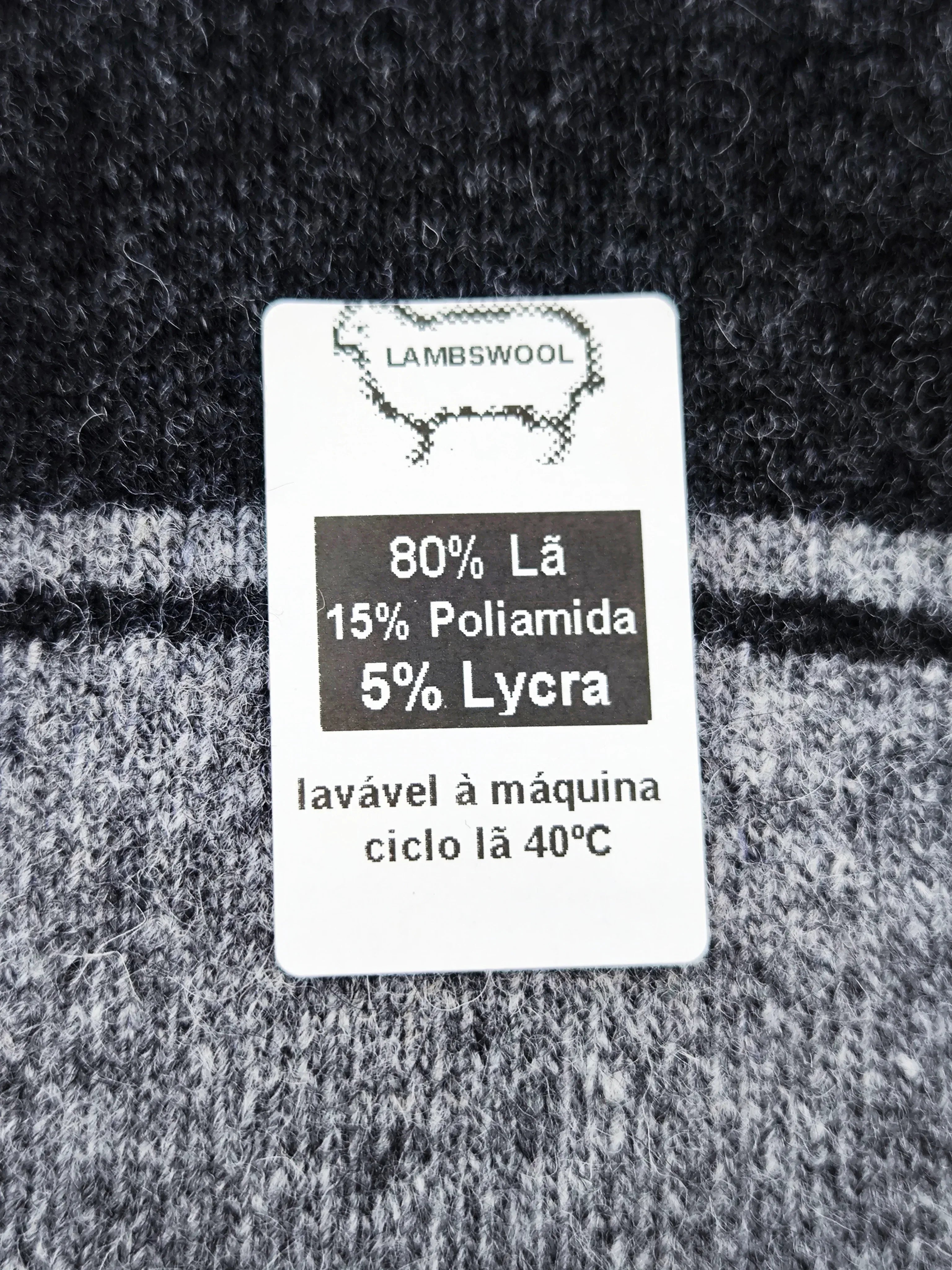 Meia Lambswool Bicolor com Punho Normal - Ref. 5050 - Senhor Peúgas