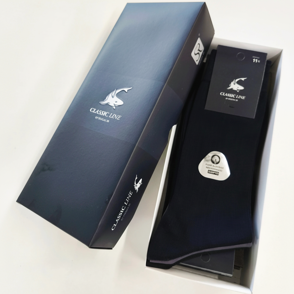 Caixa premium meias algodão mercerizado sortido CLASSIC LINE Ref. 807 Senhor Peúgas
