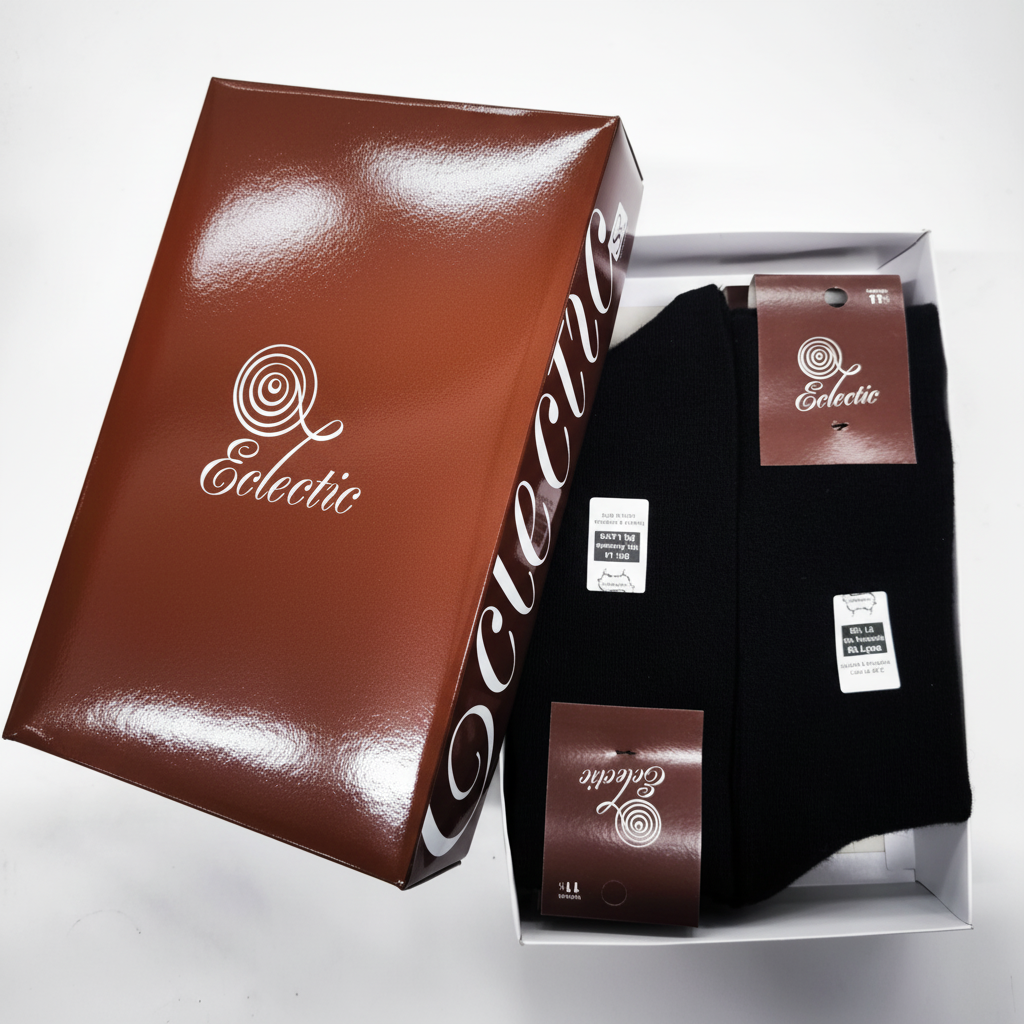 Caixa Eclectic Lambswool 6 Pares Preto - Ref. 5030 - Senhor Peugas