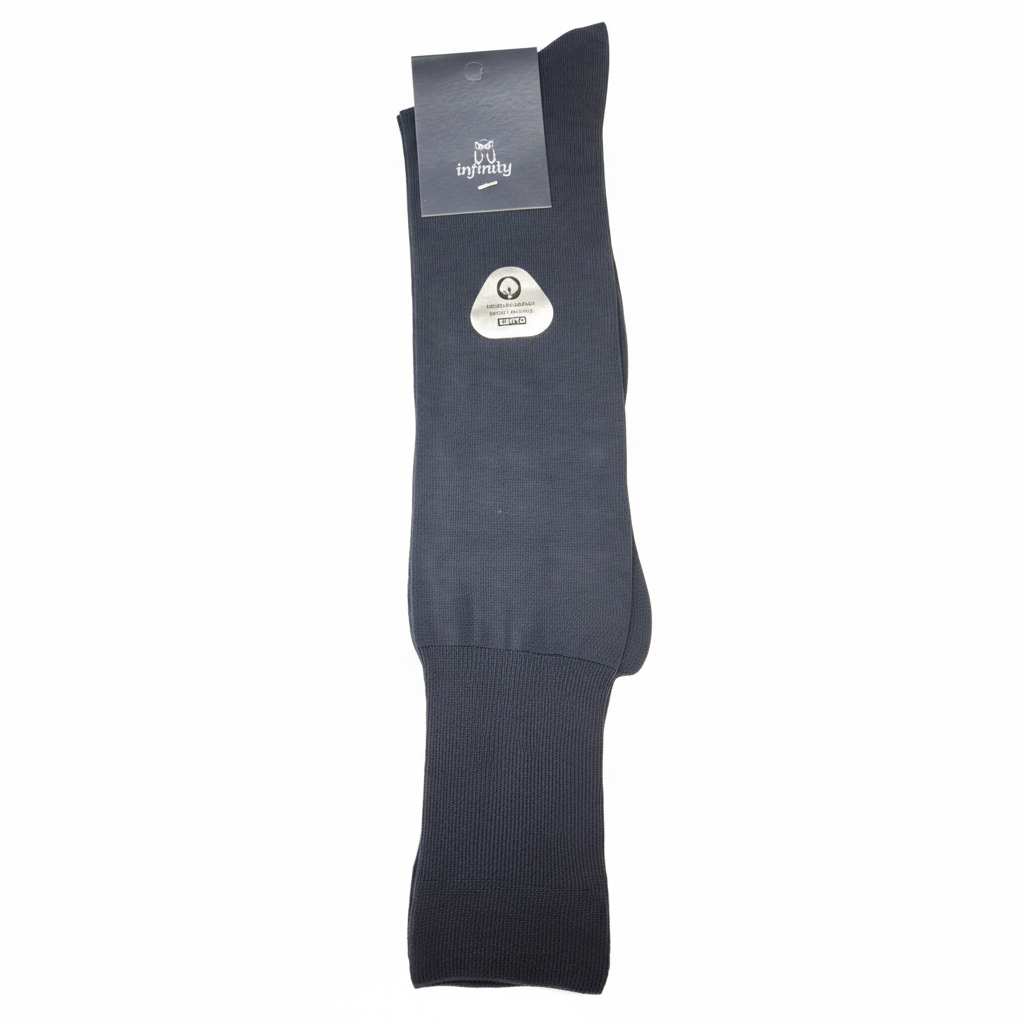 Meias executivas premium algodão Fil d'Escócia liso antracite liso Ref. 807ML Senhor Peúgas