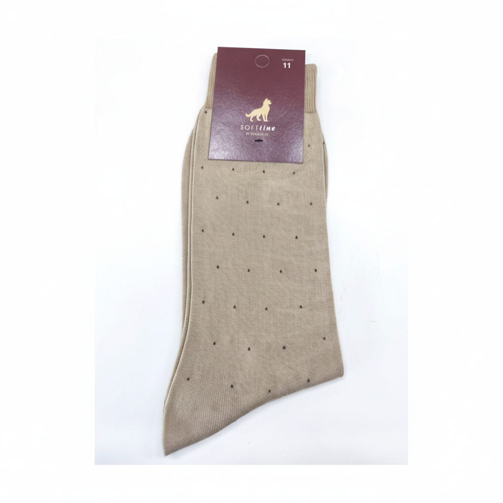 Meias de Algodão Ref. 2601 Bege Pintas Senhor Peúgas