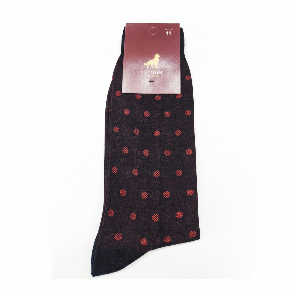 Meias de Algodão Ref. 2602 Preto Micro-Jacquard Senhor Peúgas