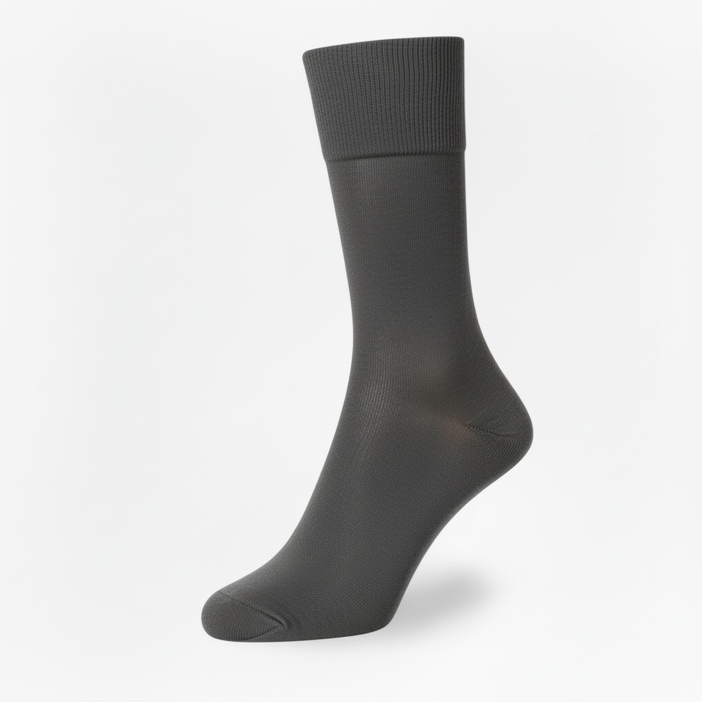 Meias algodao liso seamless cor antracite Ref. 819 Senhor Peugas
