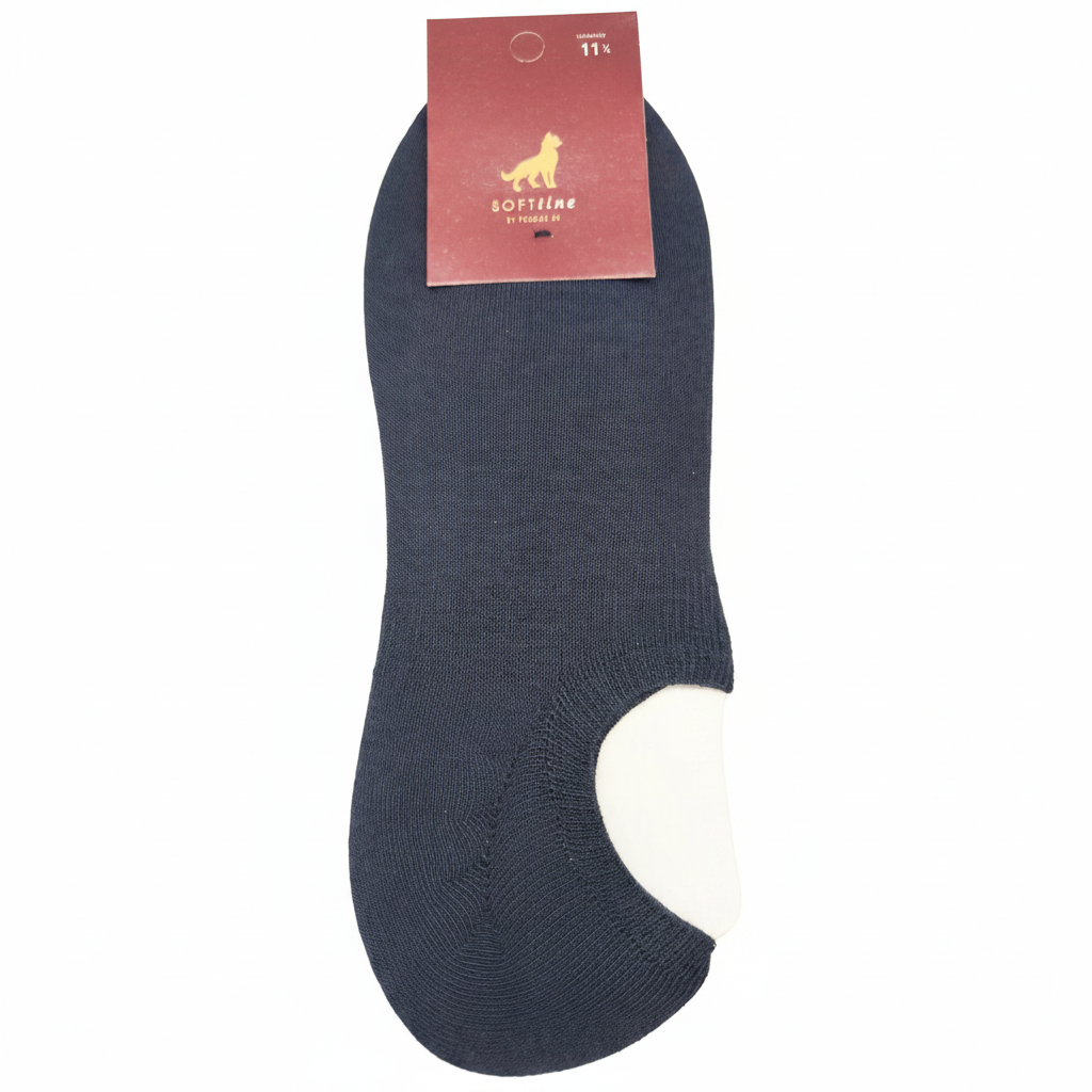 Meia invisível antracite sem costura SOFTline Ref. 1200 Senhor Peúgas