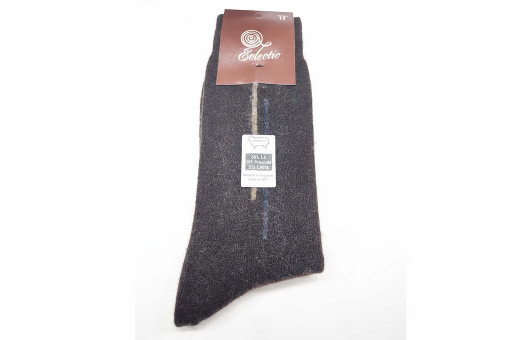 Meias Lambswool Tricolor Castanho - Ref. 5040 - Senhor Peugas