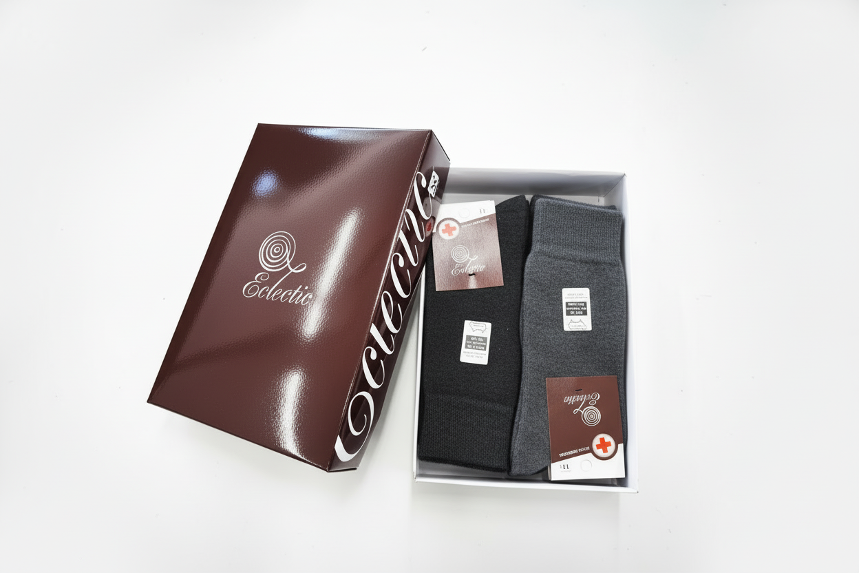 Ref. 5055 - Caixa Presente Cinza Médio e Antracite