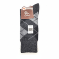 Meias Lambswool Xadrez Punho Medicinal Antracite - Ref. 5060 - Senhor Peugas